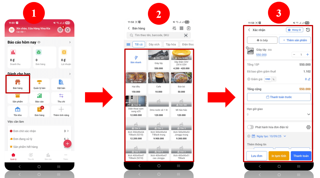 Hướng dẫn xuất hóa đơn máy tính tiền hkd nđ70
